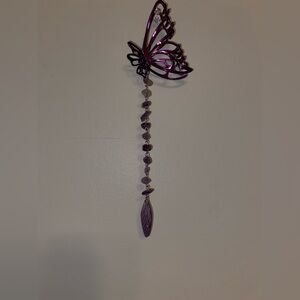 Purple Butterfly small hair clip